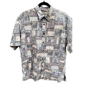 Cooke Street Honolulu Vintage Mens Tropical Button-Up Casual Short Sleeve Shirt